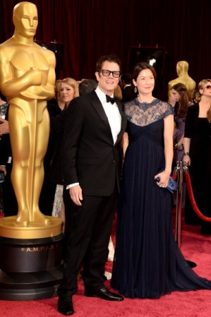 El actor Johnny Knoxville y su esposa Naomi Nelson