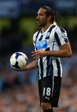 El argentino Jonas Gutiérrez del Newcastle United.