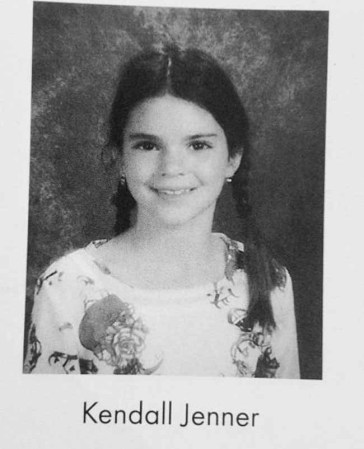 Kendall Jenner cuando estaba en 3er grado.