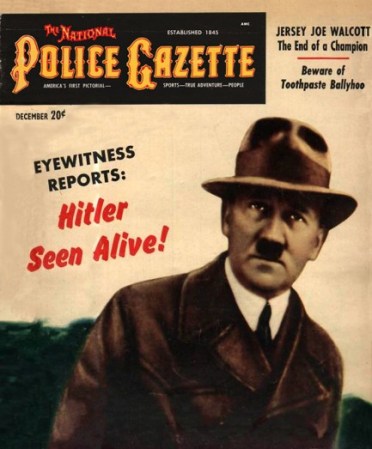 Hitler seguía vivo en los titulares de esta publicación.
