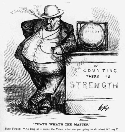 12 DE ABRIL, 1878: William Magear Tweed, conocido como “Boss” Tweed, llegó a ser un influyente senador por Nueva York, pero este fue convicto en 1877 por robarse una suma equivalente en el día de hoy a unos $8 billones en impuestos. Tweed murió encarcelado de una neumonía en 1878.
