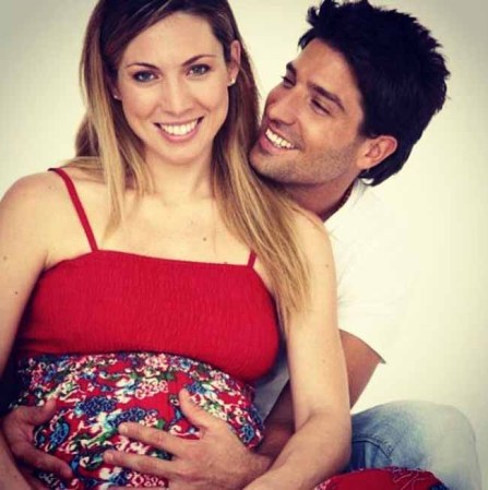 David Chocarro con su esposa antes de ser papá.