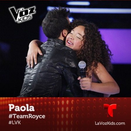 Paola de Cuba, cantó 'Turning Tables' de la cantante Adele y logró que los 3 coaches voltearan sus sillas y se pelearan por ella. Fue una dura batalla entre Prince, Paulina y Roberto; pero Paola optó por formar parte del team Royce.
