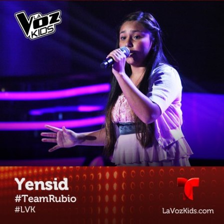 Yensid Anderson tiene 12 años y es de Moreno Valley California y cantó la canción 'Basta Ya'. Paulina fue la única coach que se volteó por Yensid, pero ella quedó muy orgullosa de haber entrado a la competencia en el team Rubio.