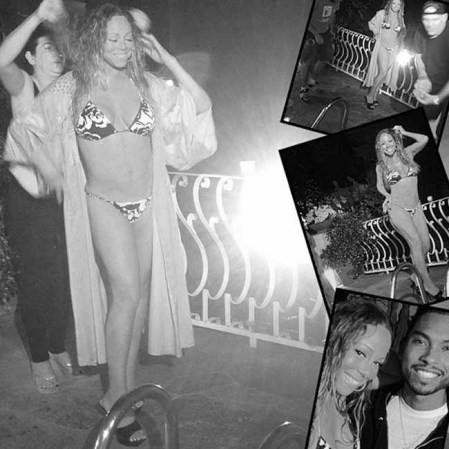 Mariah Carey grabando un video have varios años.