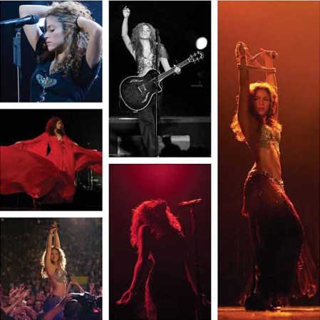 Shakira recordando sus conciertos antes del embarazo.