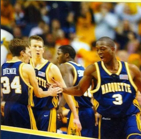 Dwyane Wade cuando jugaba baloncesto en la universidad.