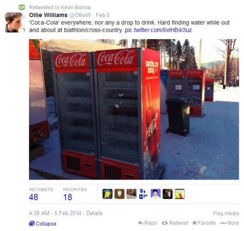 Máquinas de Coca Cola vacías.