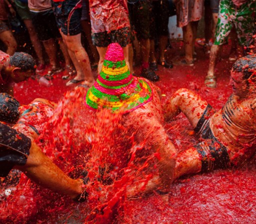 A continuación mira más imágenes de la Tomatina...