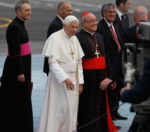 Benedicto XVI llega al aeropuerto "José Martí" en La Habana.