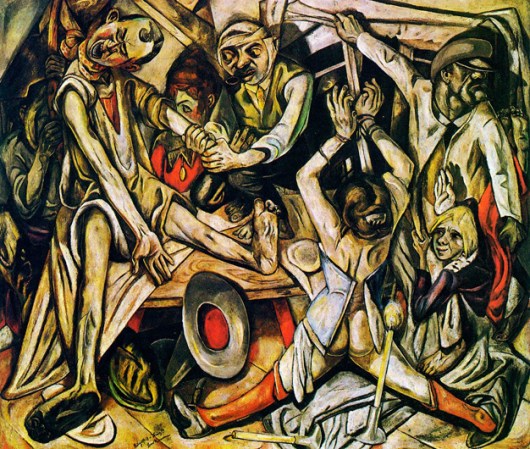 Quedó totalmente traumatizado con la experiencia de la guerra. Muchas de sus obras menudo muestran grotescos cuerpos mutilados.