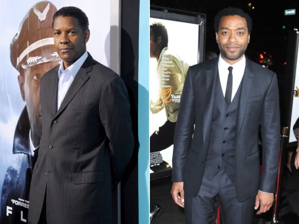 Denzel Washington y Chiwetel Ejiofor; claro, Washington está más que vigente, pero “12 Years a Slave” le ha abierto la puerta grande a Eliofor.