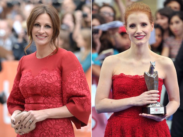 Julia Roberts y Jessica Chastain. Nada es más dulce que una prostituta con un corazón de oro pero Chastain ha impresionado con “Zero Dark Thirty” y “The Help”.