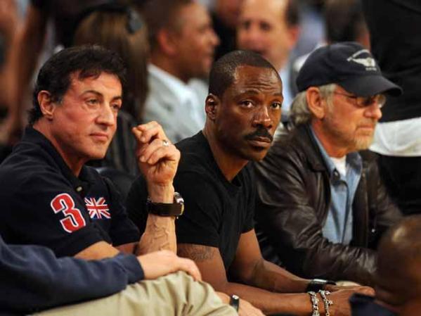 No. 3: Eddie Murphy (pictured with Sylvester Stallone and Steven Spielberg).