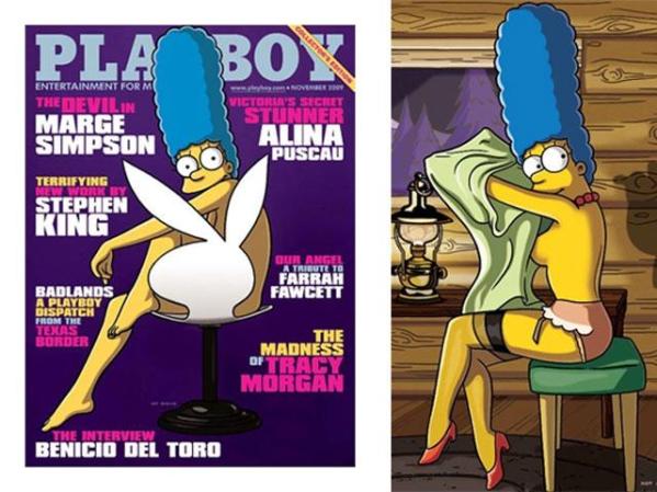 Marge Simpson en Playboy.