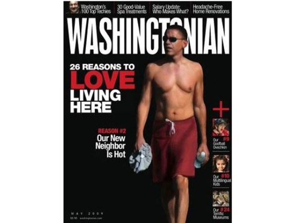 Barack Obama en Washingtonian (abril, 2009).