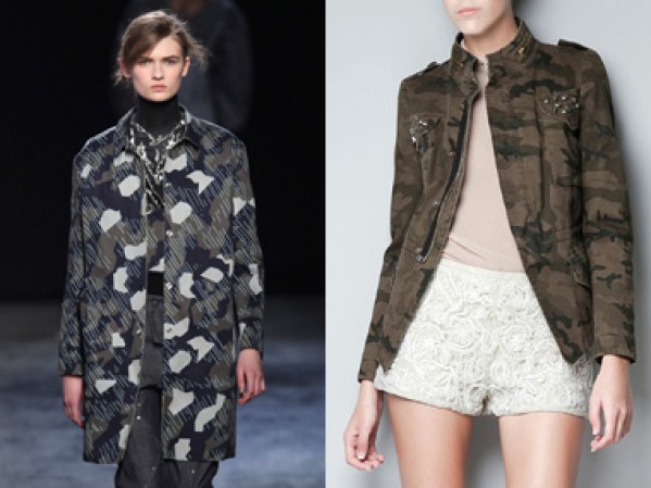 En su hábitat natural, las tortugas usan su concha para camuflarse, en en el entorno urbano, tú puedes usar una chaqueta de camuflaje con un cuello de tortuga ¡para destacar! Así lo propone Acne. Logra el look con esta chaqueta de Zara, $100