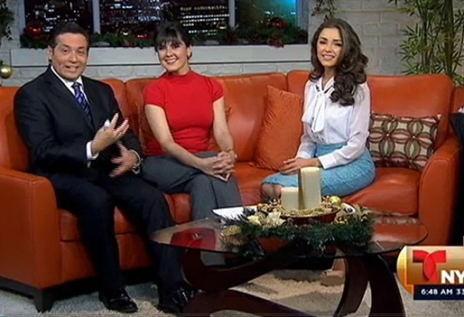 La mirada y sonrisa angelical de la Miss Universo 2013, Olivia Culpo, nos deleitaron durante una visita exclusiva a nuestros estudios de Buenos Días Nueva York.