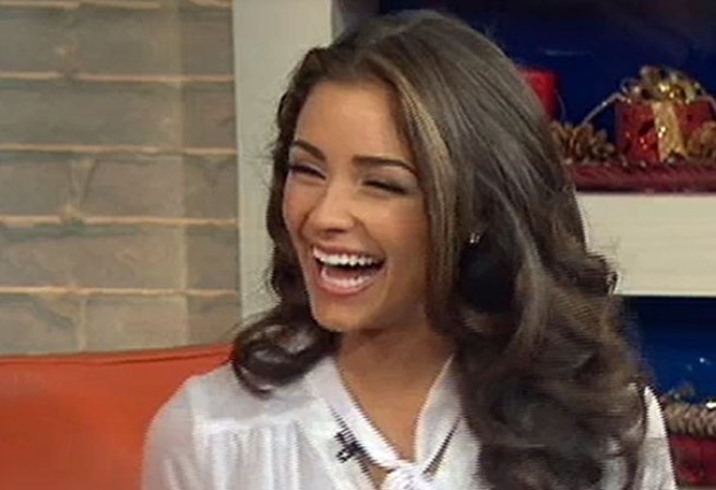 La mirada y sonrisa angelical de la Miss Universo 2013, Olivia Culpo, nos deleitaron durante una visita exclusiva a nuestros estudios de Buenos Días Nueva York.