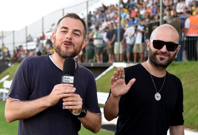 Los cantautores italianos Giuliano Sangiorgi of Negramaro y Daniele Bossari