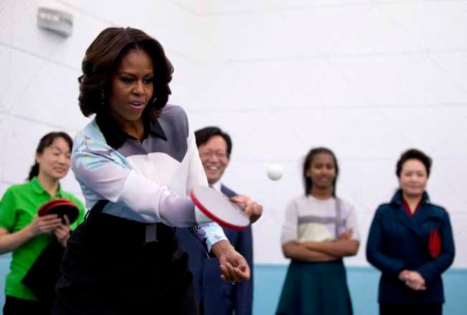 Michelle Obama destila simpatía y elegancia en China.