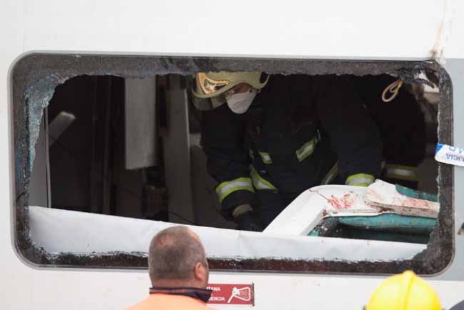 Imágenes de la tragedia del tren.