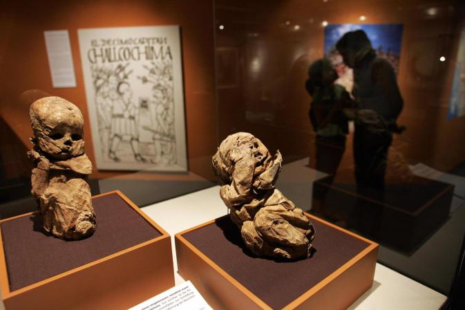 Momias peruanas de la cultura Chachapoyas, de unos 500 años de antigüedad.