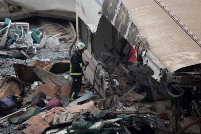Imágenes de la tragedia del tren.
