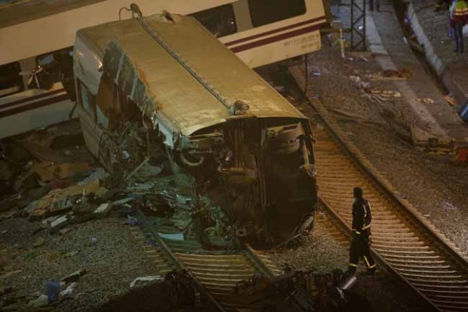 Imágenes de la tragedia del tren.