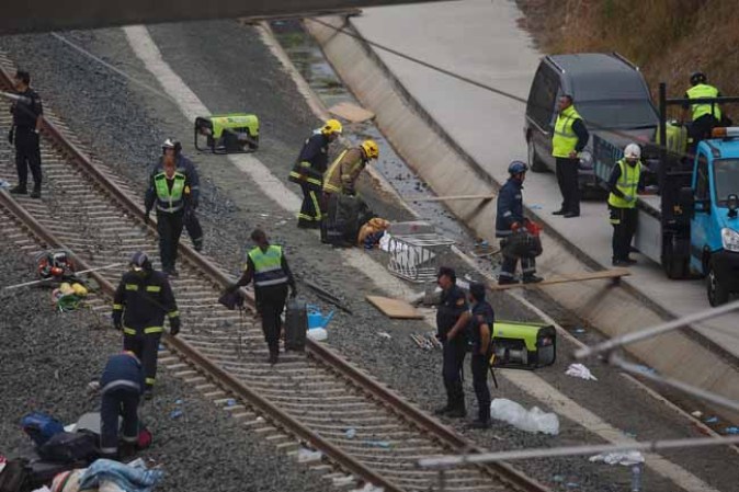 Imágenes de la tragedia del tren.