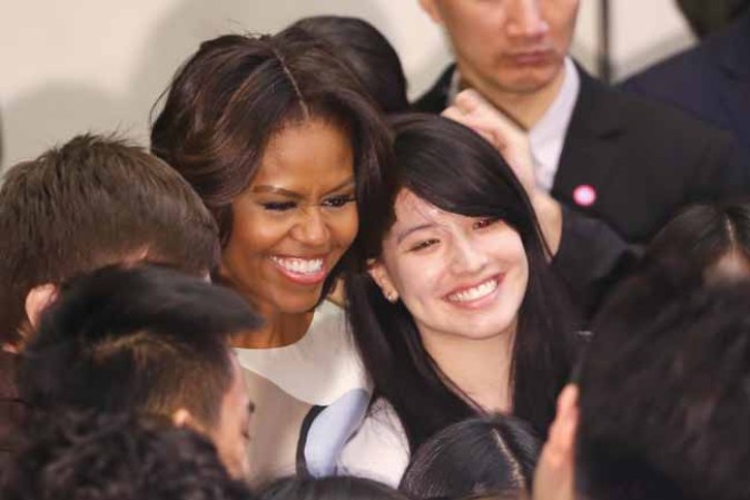 Michelle Obama destila simpatía y elegancia en China.