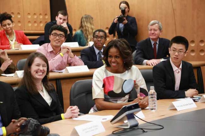 Michelle Obama destila simpatía y elegancia en China.