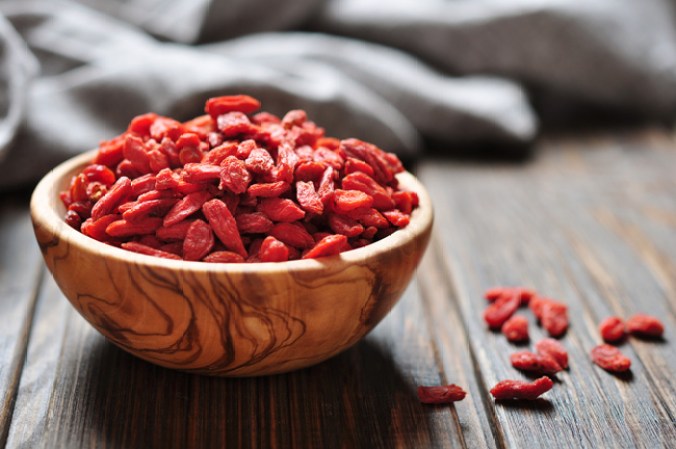 Bayas de Goji.- Rico en vitamina B, vitamina E y antioxidantes.