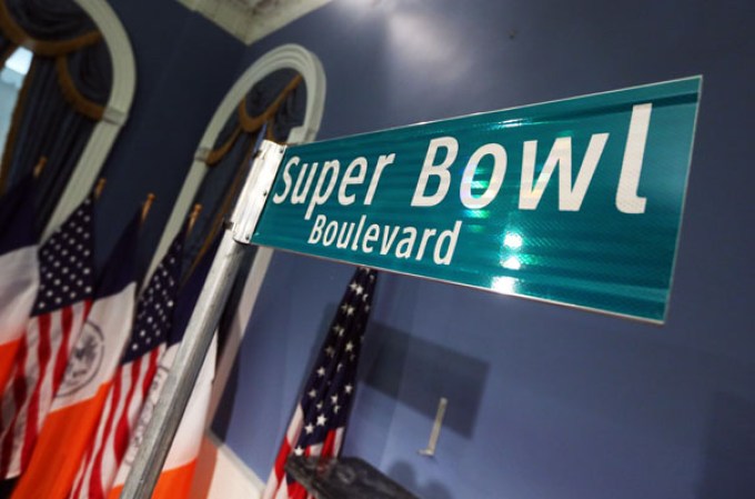 Varias cuadras de la avenida Broadway fueron cerradas para convertirlas en “Super Bowl Boulevard”, con motivo de la semana del Super Bowl XLVIII.