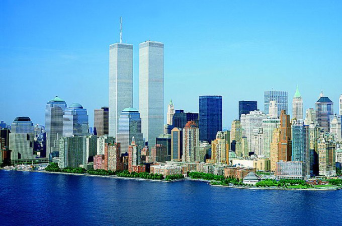 Así lucía el horizonte de Nueva York antes de los ataques del 11 de septiembre.