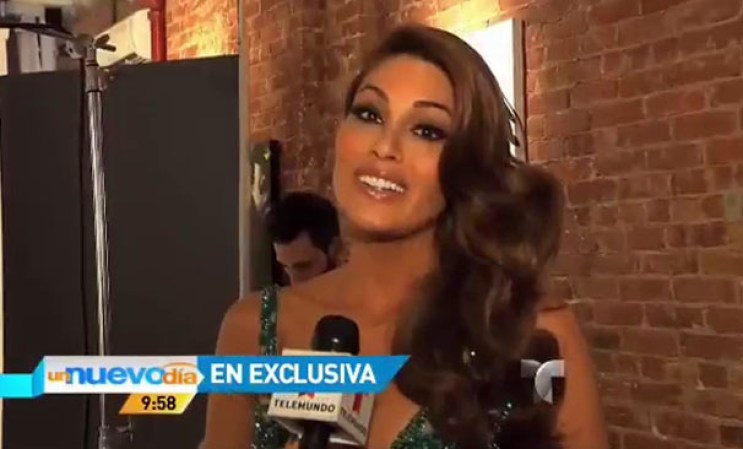Telemundo obtuvo acceso exclusivo a la primera sesión fotográfica de la Miss Universo, María Gabriela Isler.