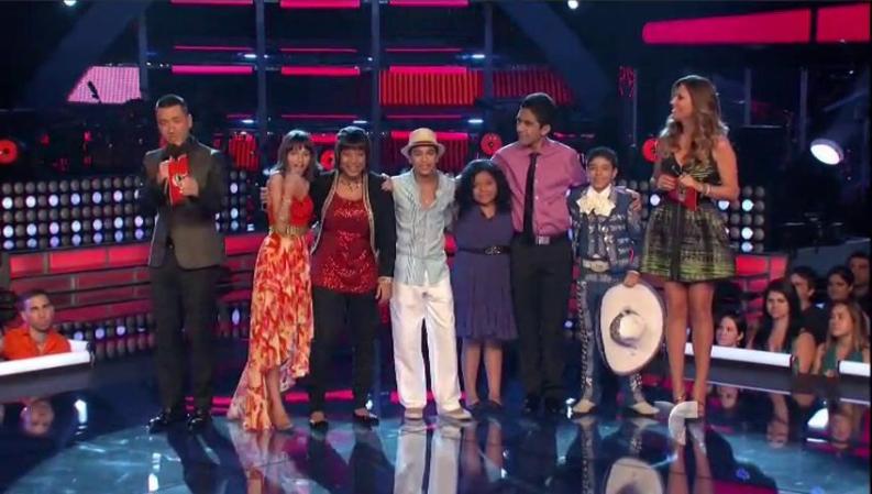 Los finalistas del team Tapia en el momento previo de darse a conocer el nombre de los cuatro seleccionados para la siguiente ronda de shows en vivo.