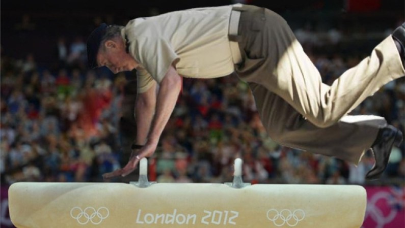 ...Y también en un gimnasta olímpico.