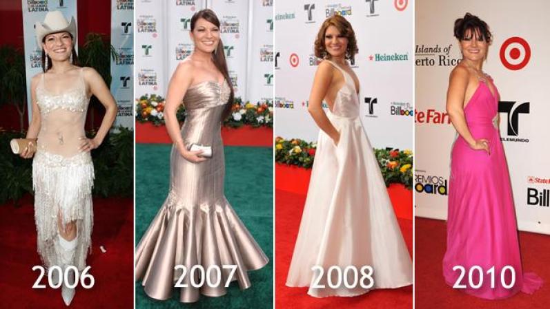 Diana Reyes<br />¡Vaya evolución la de la cantante! ¡Y en sólo cuatro años! ¿Nuestro favorito? El elegante vestido blanco que lució en 2008.