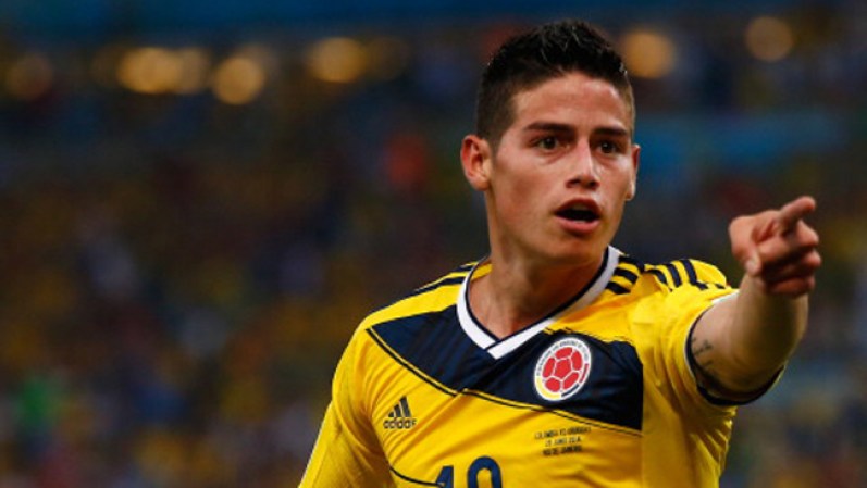 28 de junio 2014 - Un James Rodríguez titánico marcó dos goles y Colombia avanzó el sábado por primera vez a los cuartos de final de una Copa del Mundo al vencer 2-0 a Uruguay.