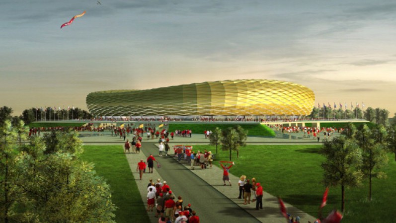 Estadio de Kaliningrado conocido como la Arena Báltica. Tendrá una capacidad de 45,000 espectadores. Kaliningrado está ubicada a 770 millas al noroeste de Moscú.