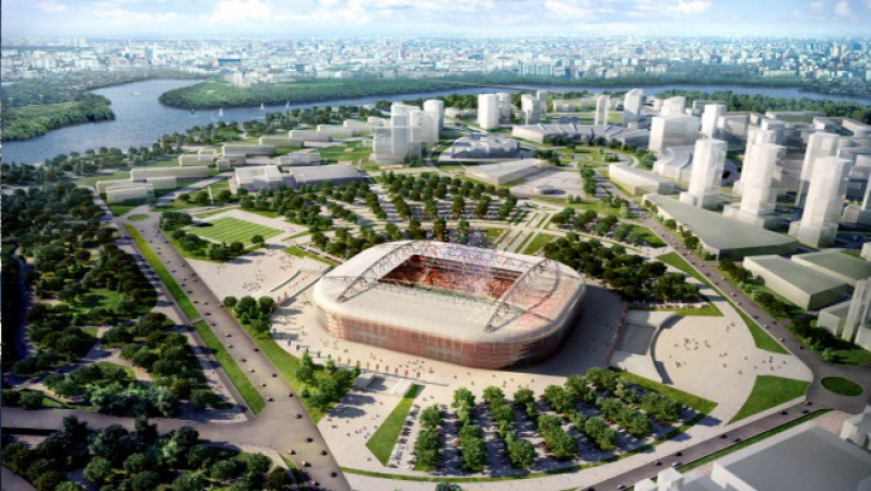 Estadio Spartak en Moscú. Albergará 42,000 espectadores. Se habla que allí se jugará la inauguración del Mundial en junio de 2018.