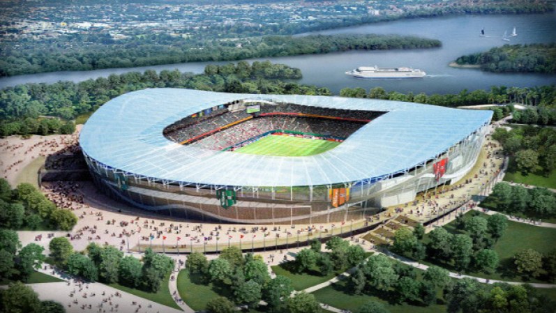 El Kazam Stadium en la ciudad de Kazam, ubicada a 500 millas al sureste de Moscú. Tiene capacidad para 45,000 espectadores.