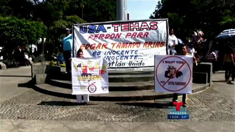 En Miacatlán, estado de Morelos, han sido numerosas las marchas que se han hecho contra Estados Unidos y contra el gobernador texano Rick Perry por su decisión de ejecutar a Édgar Tamayo.