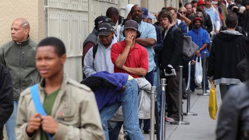Escenas en un comedor público para pobres en San Francisco.