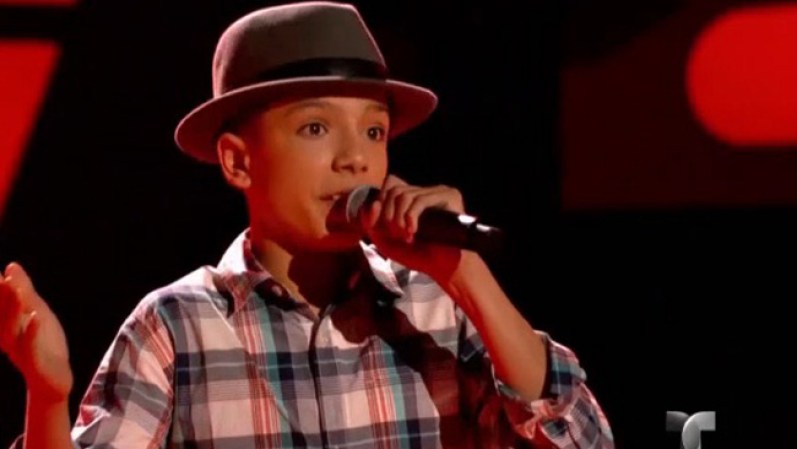 Alexander, el niño salsero de Puerto Rico cantó “Cara de Niño”, si bien no lo escogieron, los jueces elogiaron su voz.