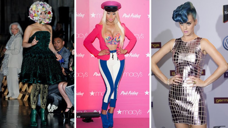Lady Gaga, Katy Perry, Niki Minaj y algunas más, son famosas y fashionistas audaces. Fieles a su estilo, desafían los perceptos de moda, lo mismo en el escenario que en la vida real. Algunas rompen las reglas y logran looks inspiradores, mientras que otras revelan un gusto cuestionable por la moda. Mira qué artistas aciertan y quiénes caen en lo estrafalario.