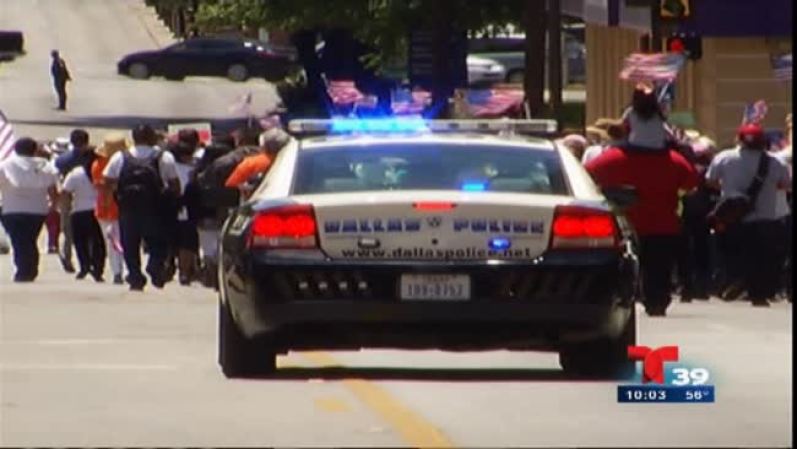 La marcha se llevó a cabo de manera pacífica y ésta fue vigilada por cientos de patrullas.