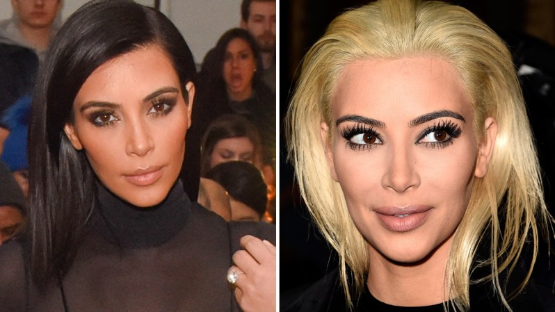 La polémica socialité y modelo Kim Kardashian se sometió a un drástico cambio de imagen al teñirse el cabello de rubio platino. Mira las fotos aquí.
