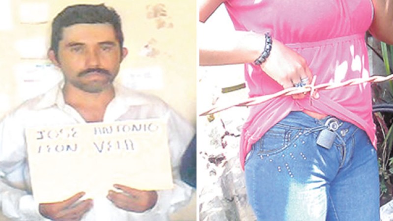Mexicana con candado de castidad